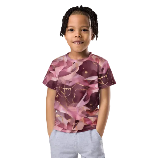 Rosewater Orbit on a Kids Crew Neck T-Shirt