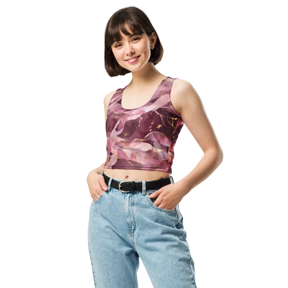 Rosewater Orbit on Crop Top — Front