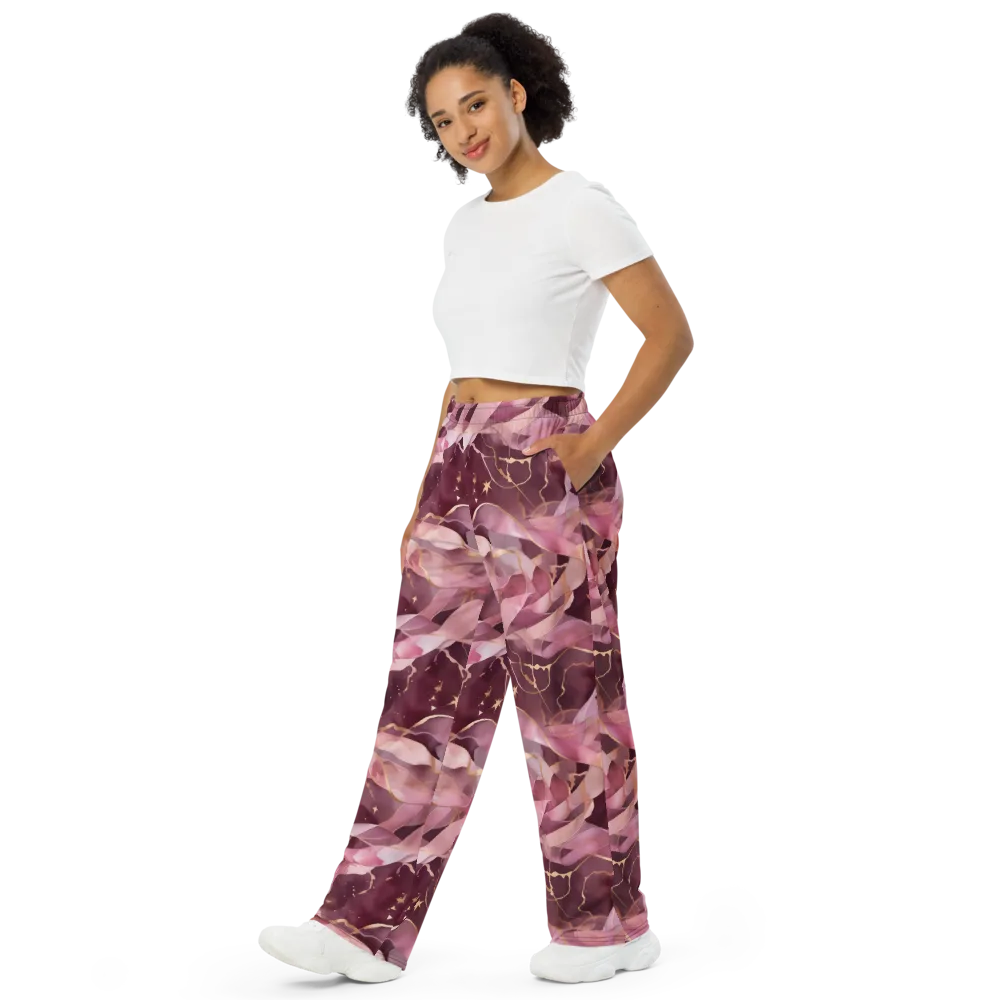 Rosewater Orbit on Wide-Leg Pants — Left Front
