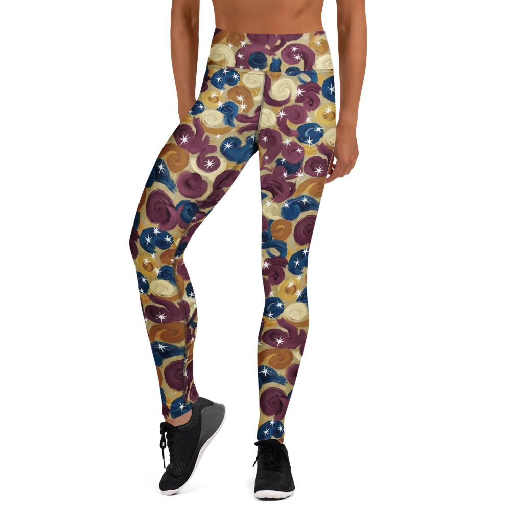 Cosmic Confections on Yoga Leggings — Front