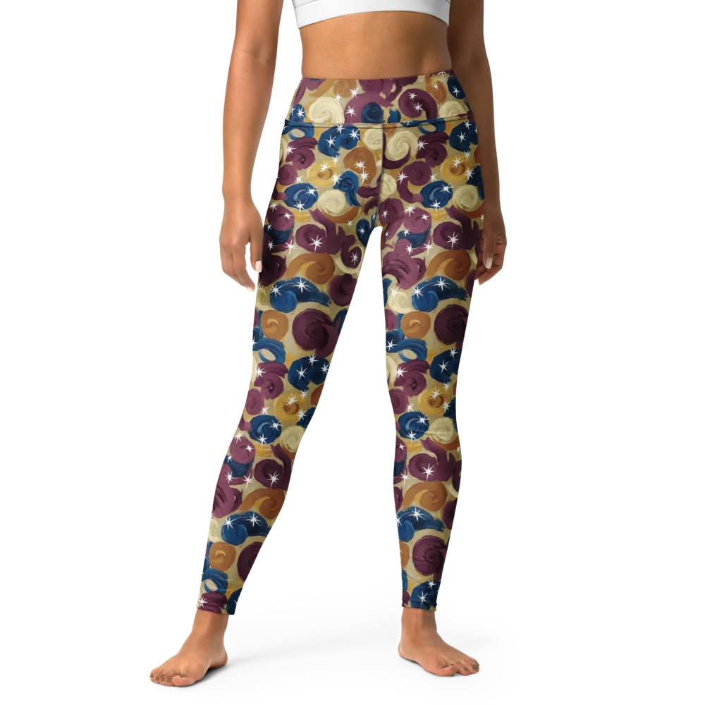 Cosmic Confections on Yoga Leggings — Front