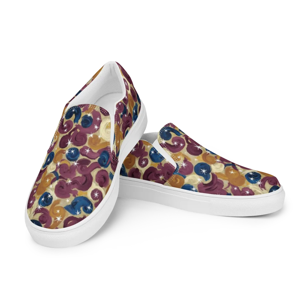 Cosmic Confections on Men's Slip-On Canvas Shoes — Left Front