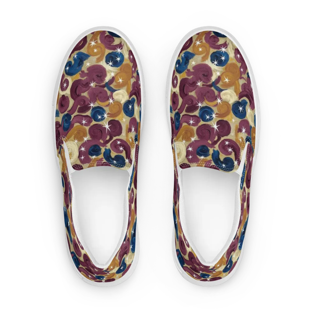 Cosmic Confections on Women's Slip-On Canvas Shoes — Front