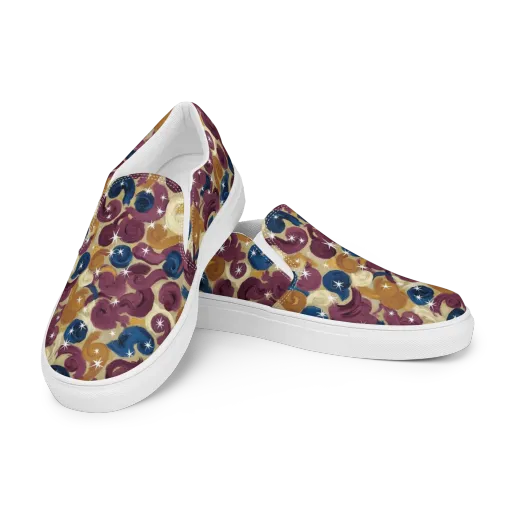 Cosmic Confections on a Women's Slip-On Canvas Shoes