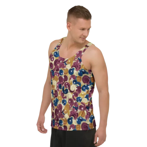 Cosmic Confections on a Men's Tank Top
