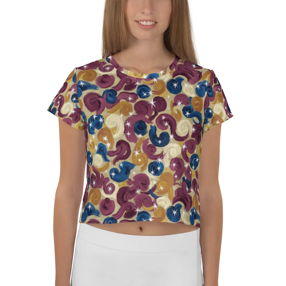 Cosmic Confections on Crop Tee — Front