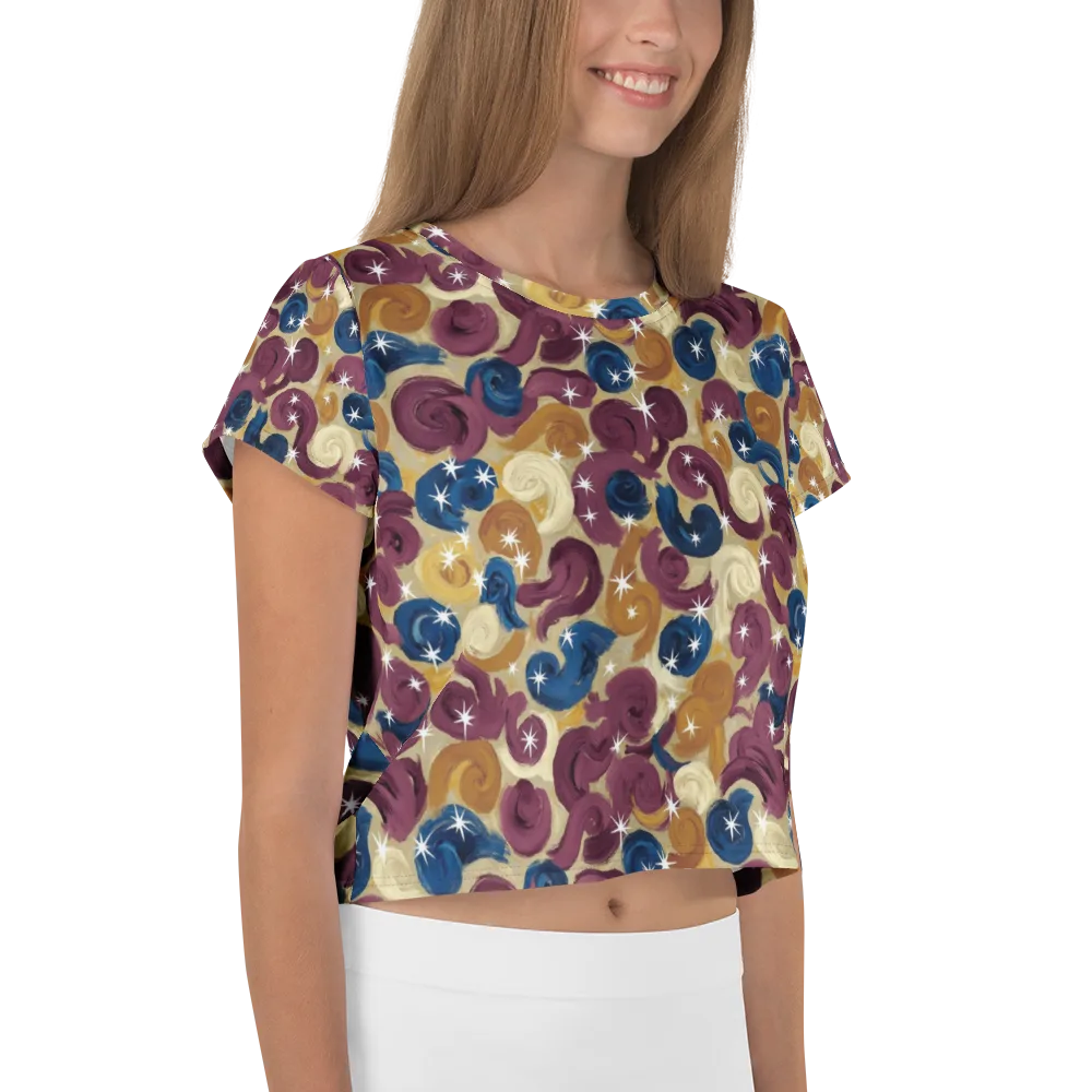 Cosmic Confections on Crop Tee — Right