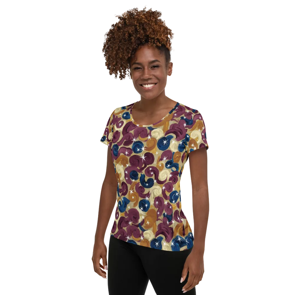 Cosmic Confections on Women's Athletic T-Shirt — Left