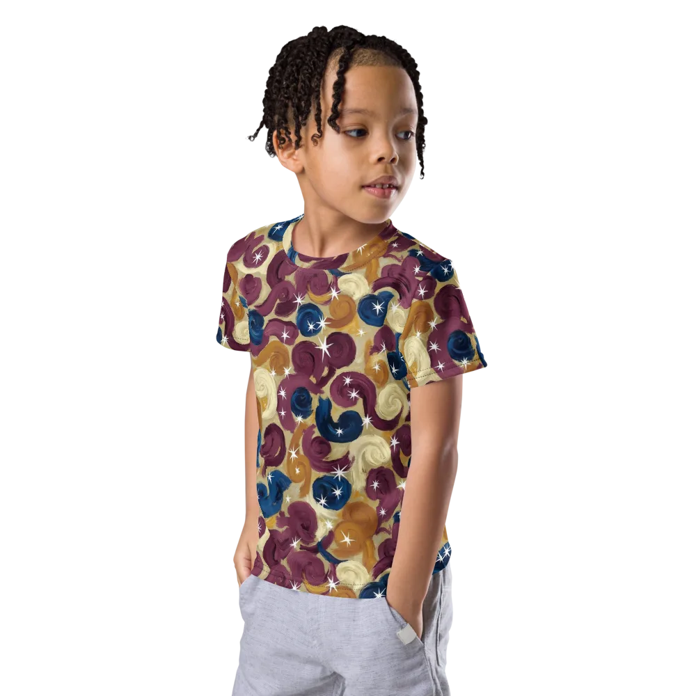 Cosmic Confections on Kids Crew Neck T-Shirt — Left Front