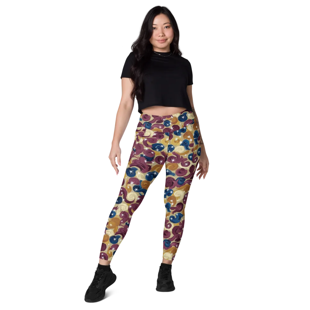 Cosmic Confections on Leggings with Pockets — Front
