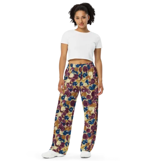 Cosmic Confections on a Wide-Leg Pants