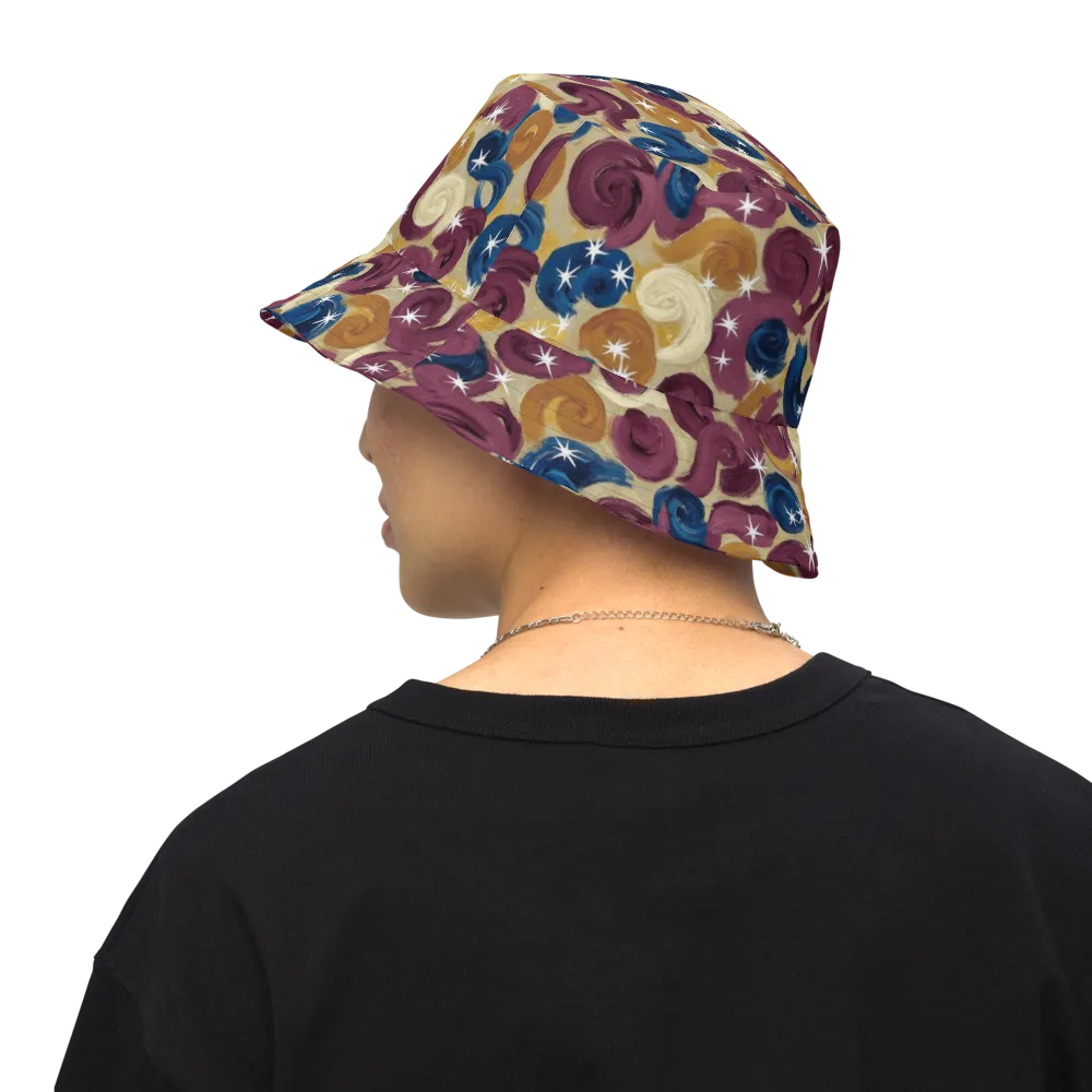 Cosmic Confections on Reversible Bucket Hat — Back Inside
