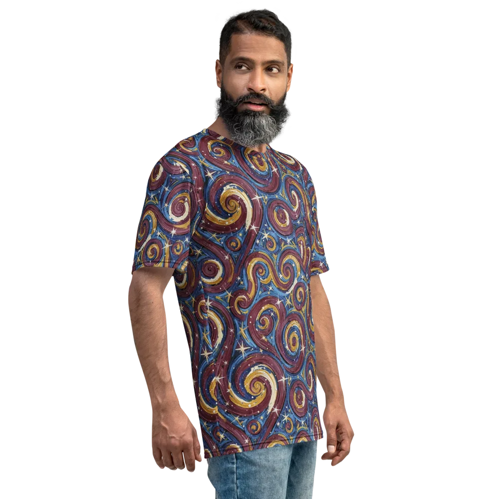 Astral Whorl on Men's Crew Neck T-Shirt — Right