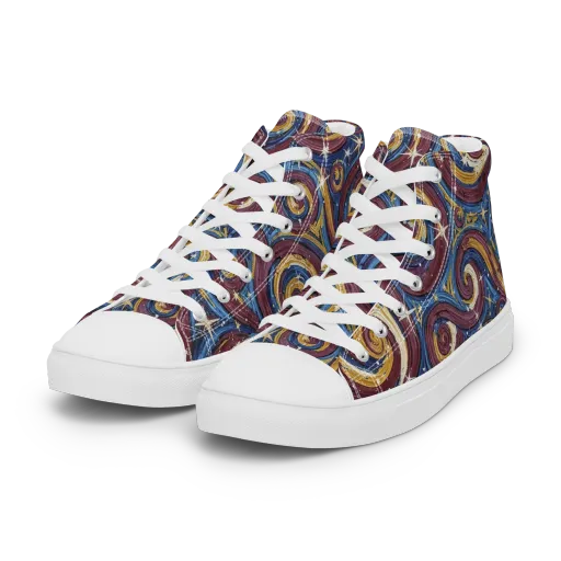 Astral Whorl on a Women's High Top Canvas Shoes