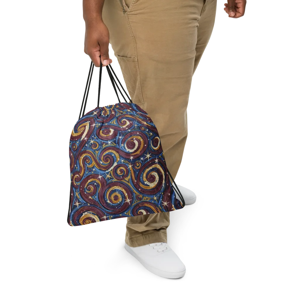 Astral Whorl on Drawstring Bag — Front
