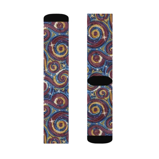 Astral Whorl on a Socks