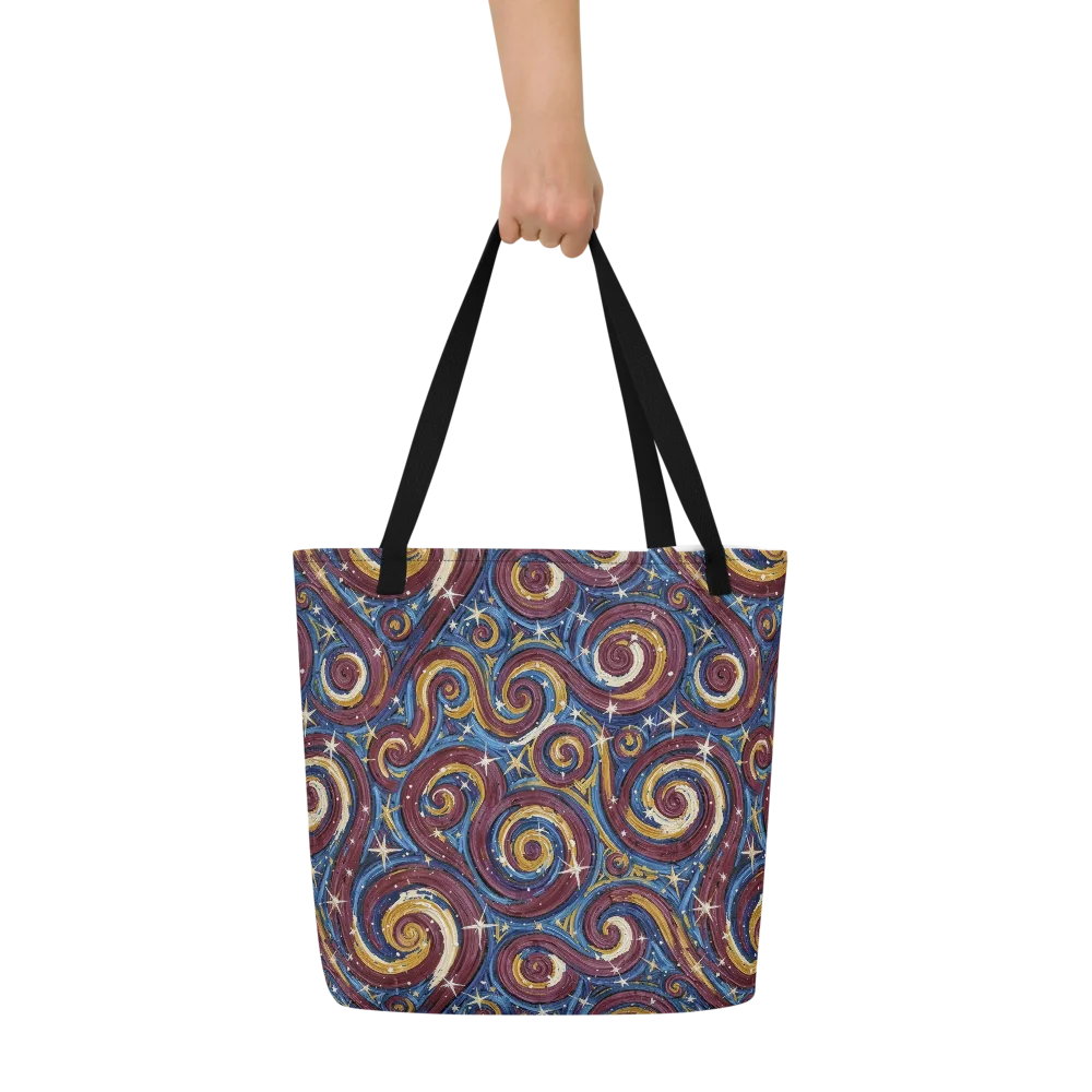 Astral Whorl on Large Tote Bag W/ Pocket — Front