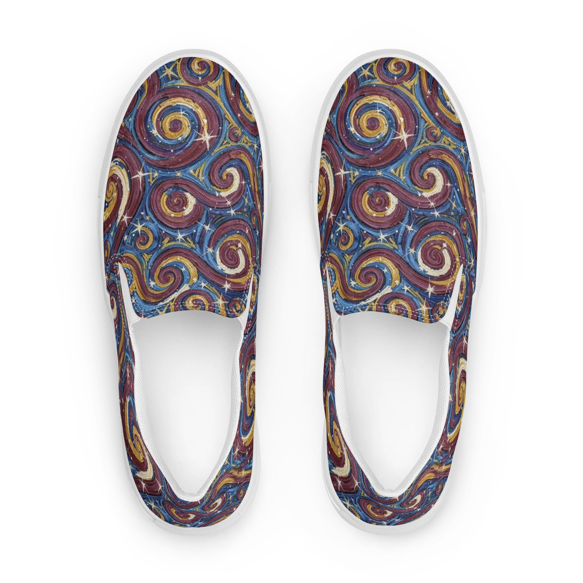 Astral Whorl on Women's Slip-On Canvas Shoes — Front