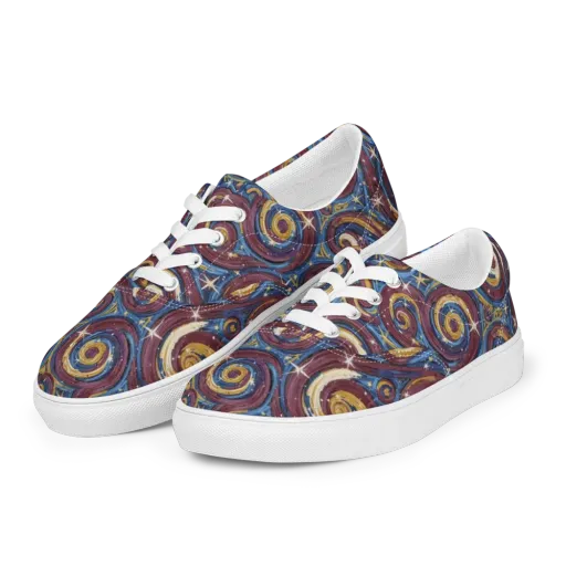 Astral Whorl on a Men's Lace-Up Canvas Shoes