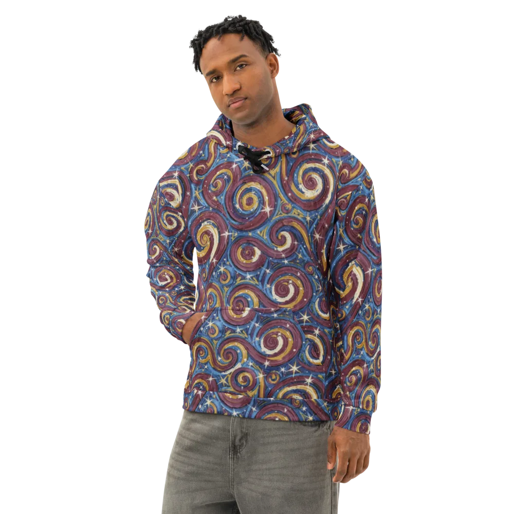 Astral Whorl on Cotton Hoodie — Left Front