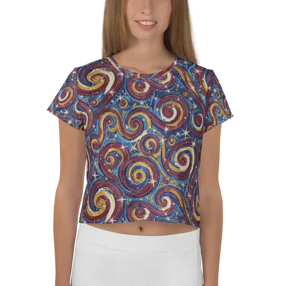 Astral Whorl on Crop Tee — Front