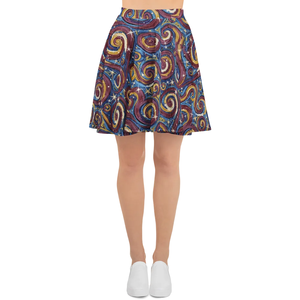 Astral Whorl on Skater Skirt — Front