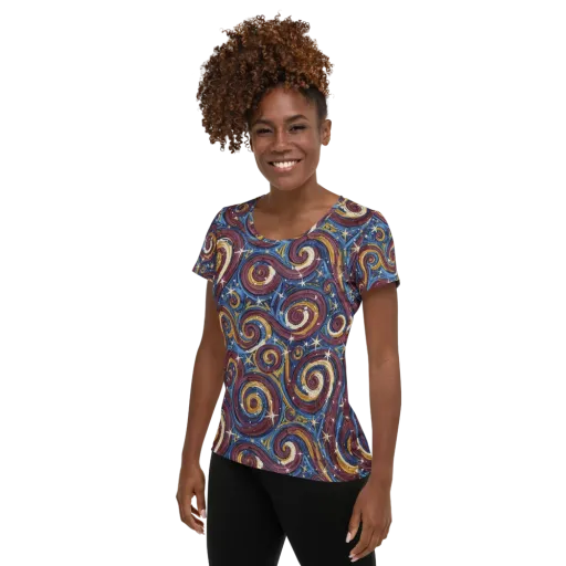 Astral Whorl on a Women's Athletic T-Shirt
