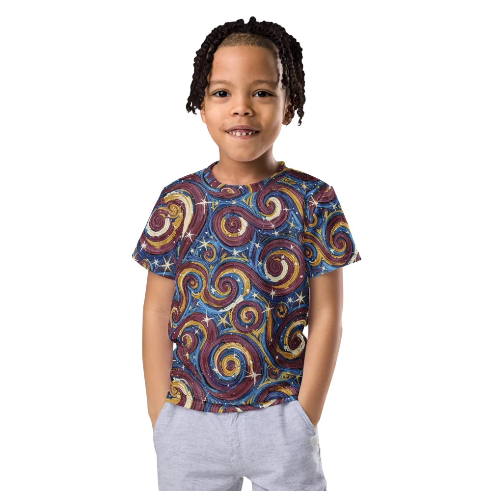 Astral Whorl on Kids Crew Neck T-Shirt — Front