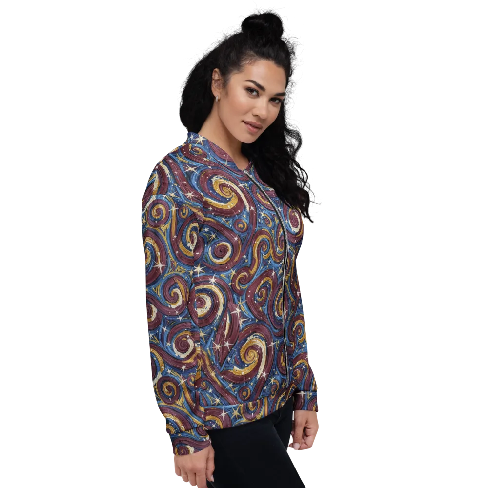 Astral Whorl on Bomber Jacket — Right