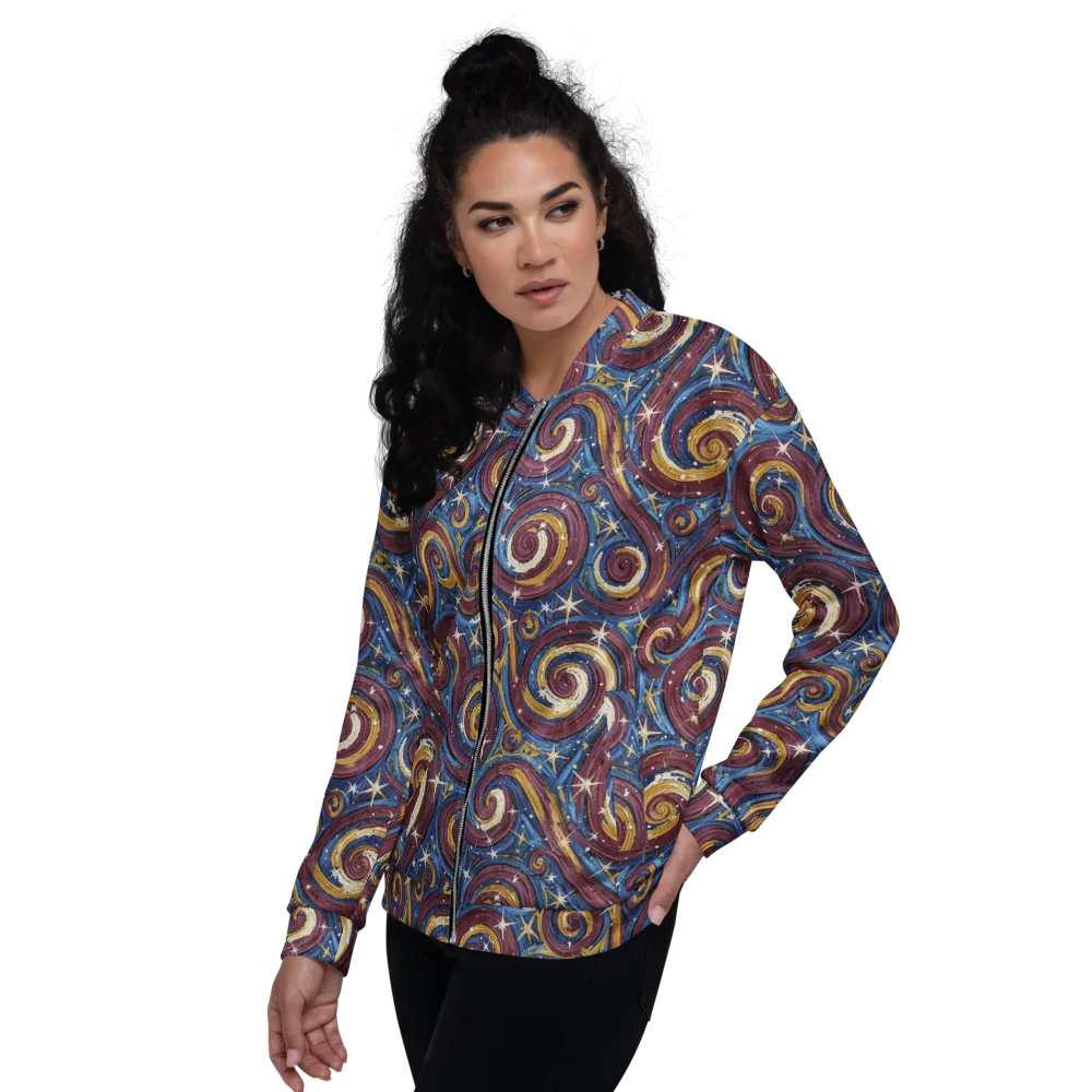 Astral Whorl on Bomber Jacket — Left