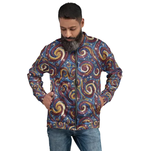 Astral Whorl on a Bomber Jacket