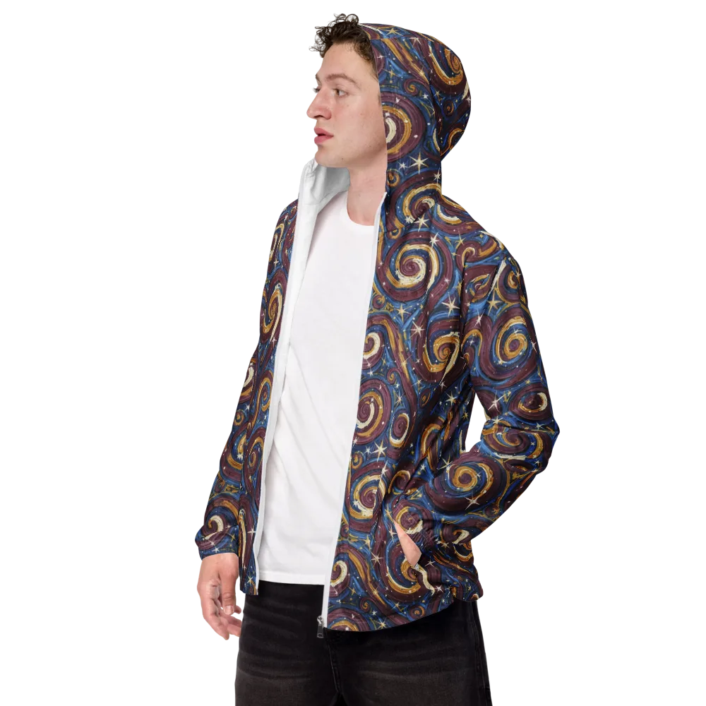 Astral Whorl on Men's Windbreaker — Left Front
