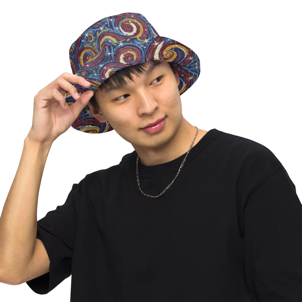 Astral Whorl on Reversible Bucket Hat — Front Inside