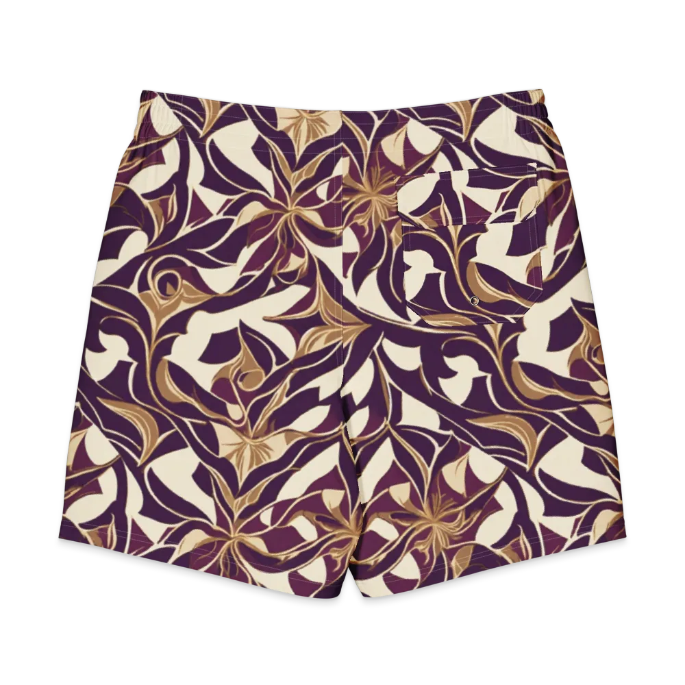 Amethyst Filigree on Men's Board Shorts — Back