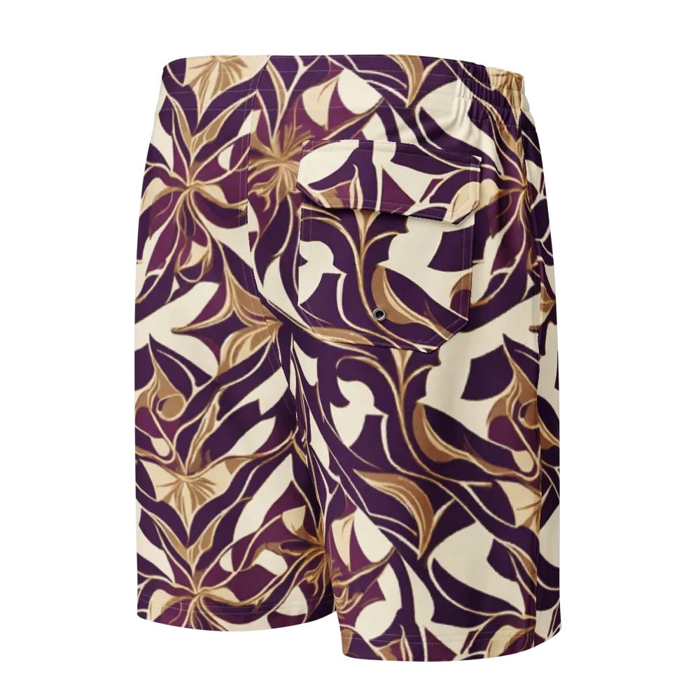 Amethyst Filigree on Men's Board Shorts — Back