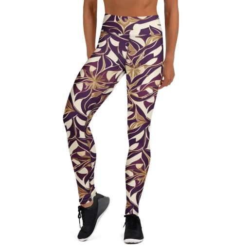 Amethyst Filigree on a Yoga Leggings