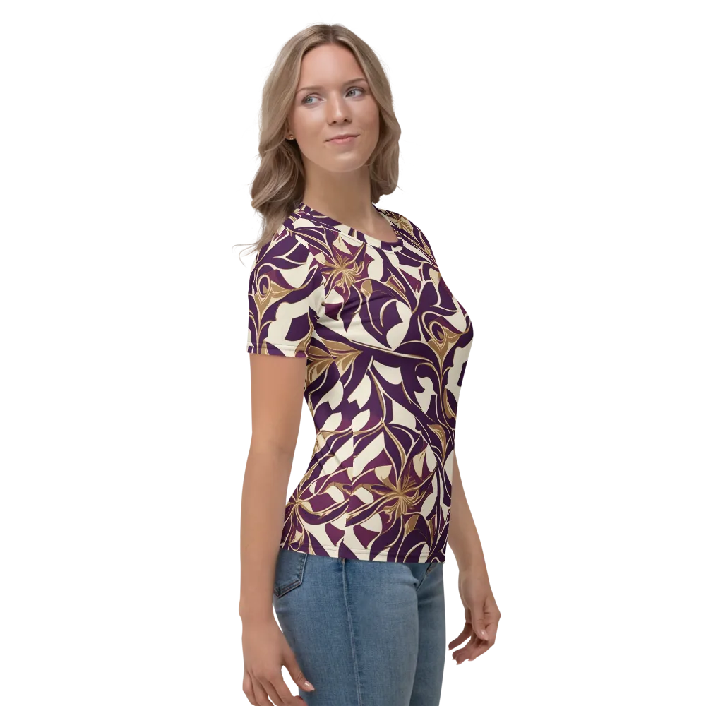 Amethyst Filigree on Women's Crew Neck T-Shirt — Right