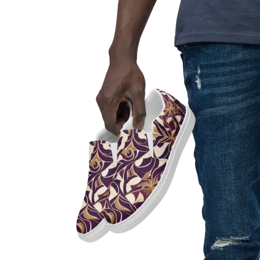 Amethyst Filigree on a Men's Slip-On Canvas Shoes