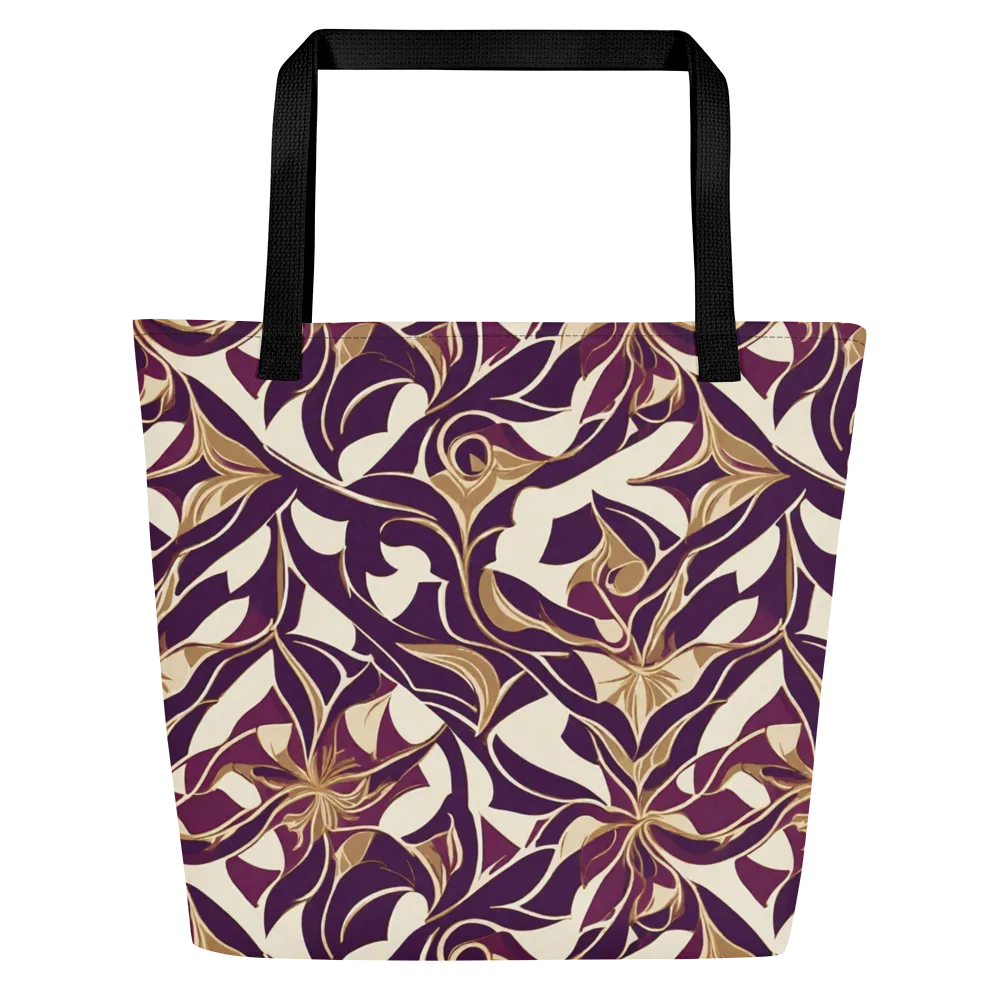 Amethyst Filigree on Large Tote Bag W/ Pocket — Front