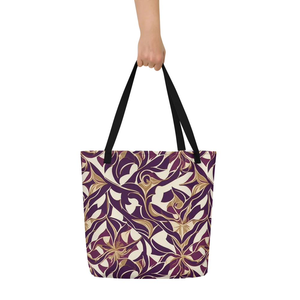 Amethyst Filigree on Large Tote Bag W/ Pocket — Front