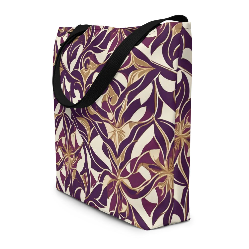 Amethyst Filigree on Large Tote Bag W/ Pocket — Front