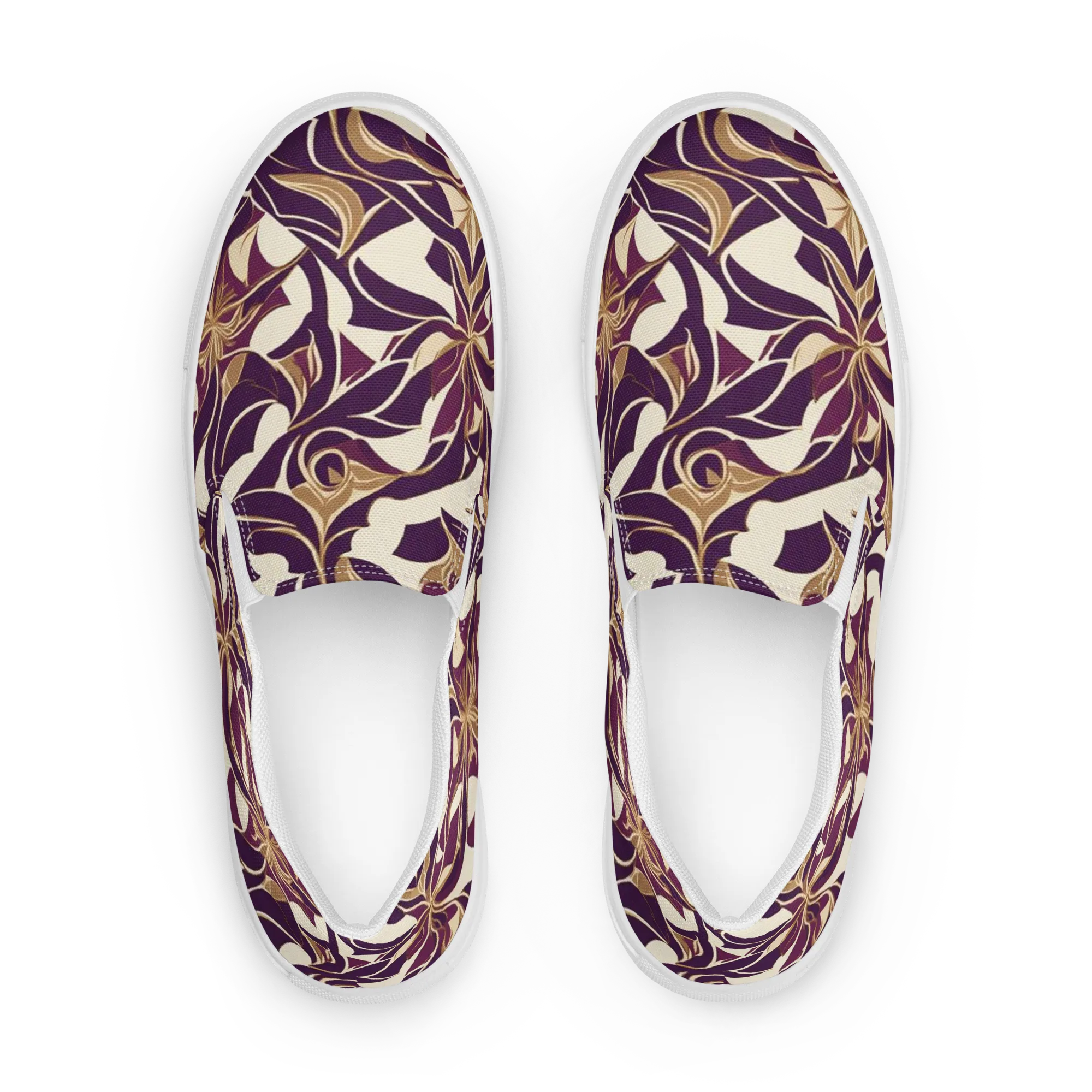Amethyst Filigree on Women's Slip-On Canvas Shoes — Front