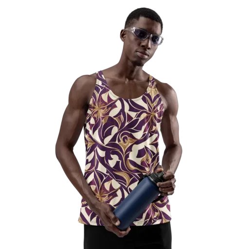 Amethyst Filigree on a Men's Tank Top