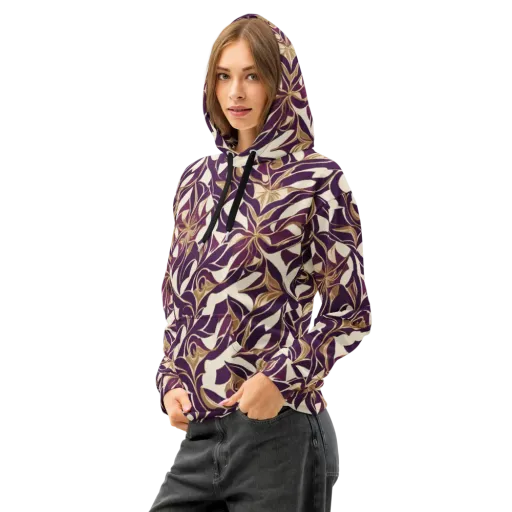 Amethyst Filigree on a Cotton Hoodie