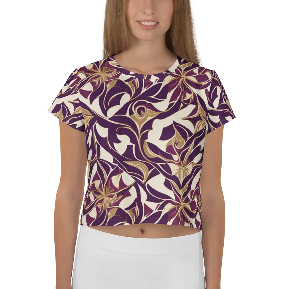 Amethyst Filigree on Crop Tee — Front