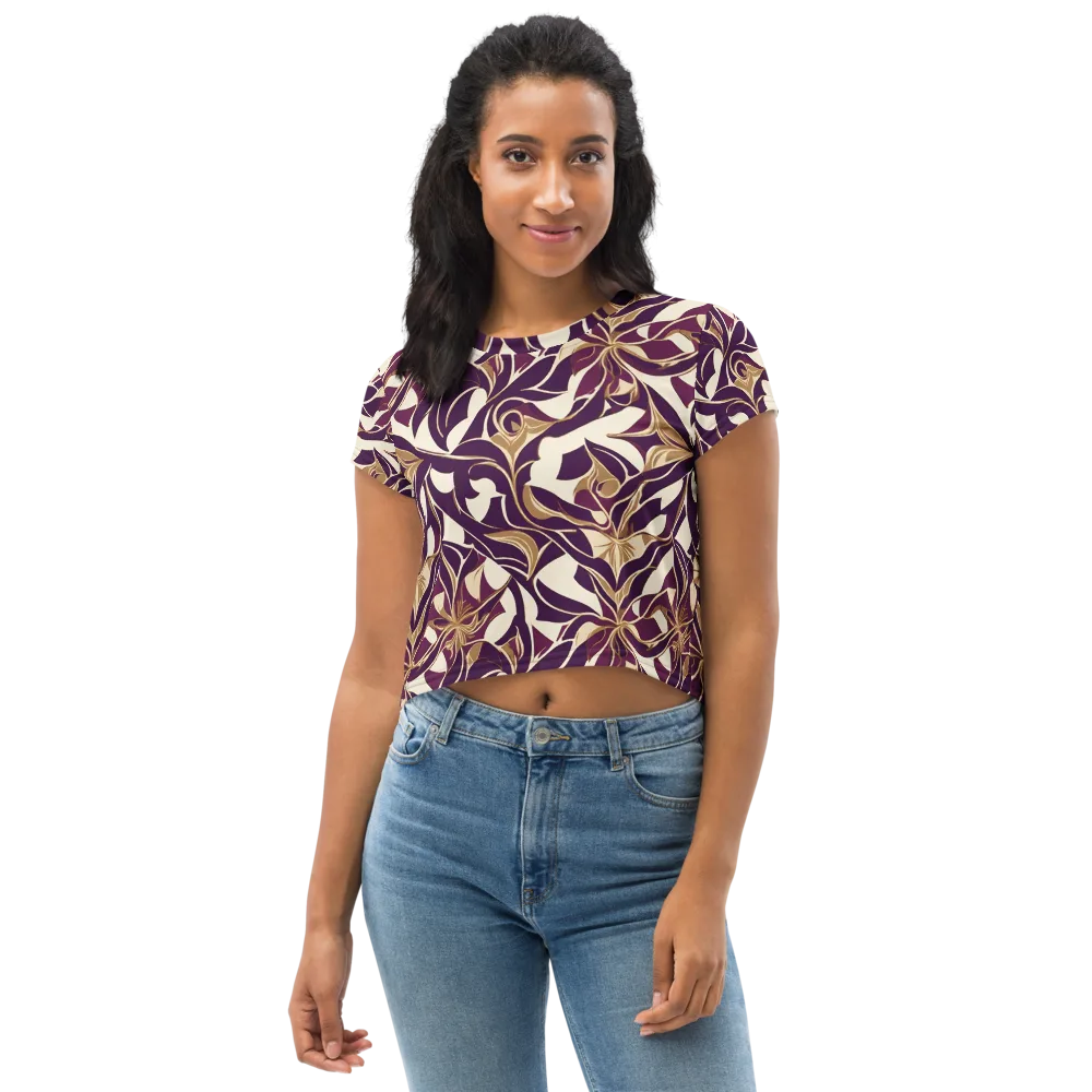 Amethyst Filigree on Crop Tee — Front