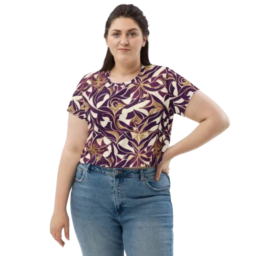 Amethyst Filigree on a Crop Tee