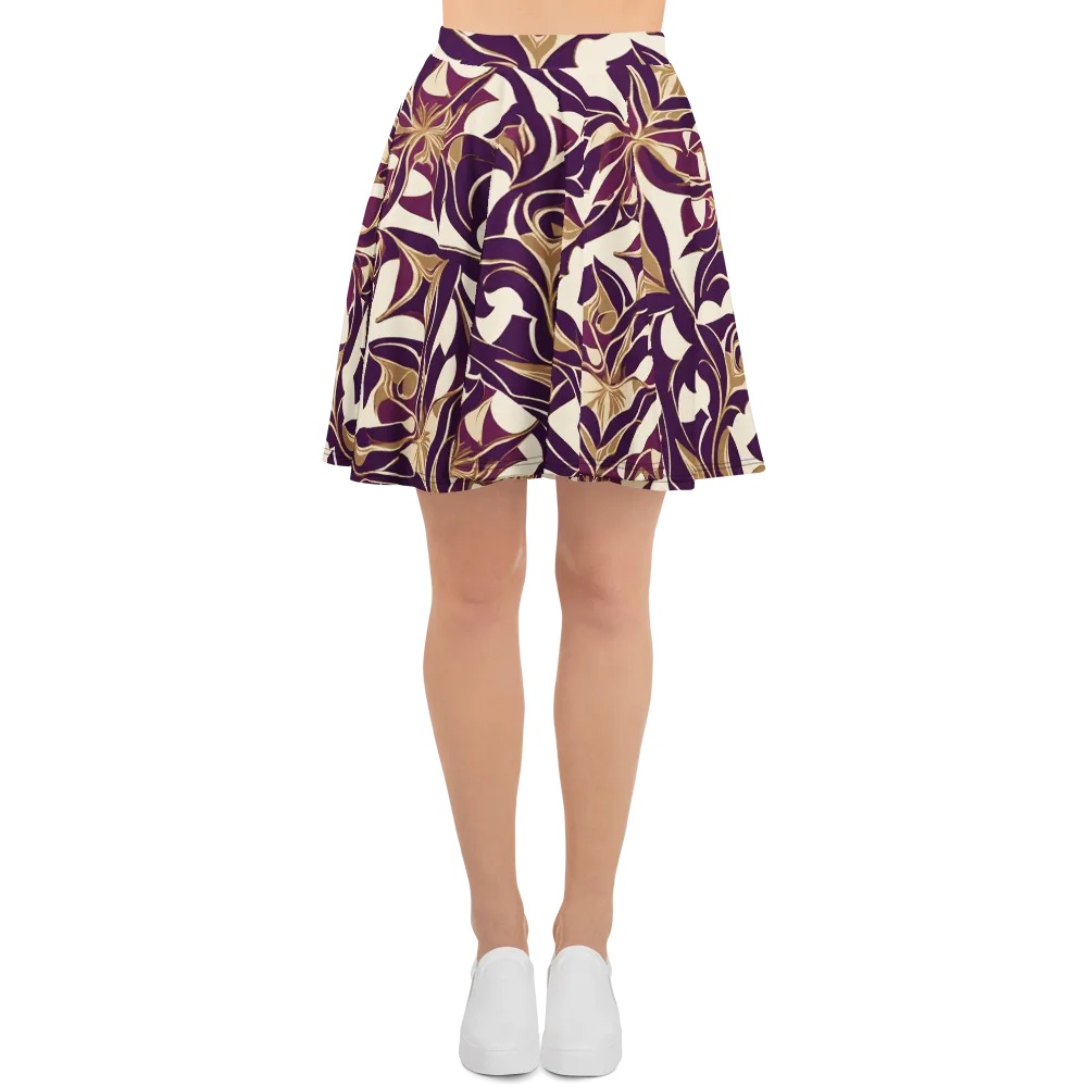 Amethyst Filigree on Skater Skirt — Front