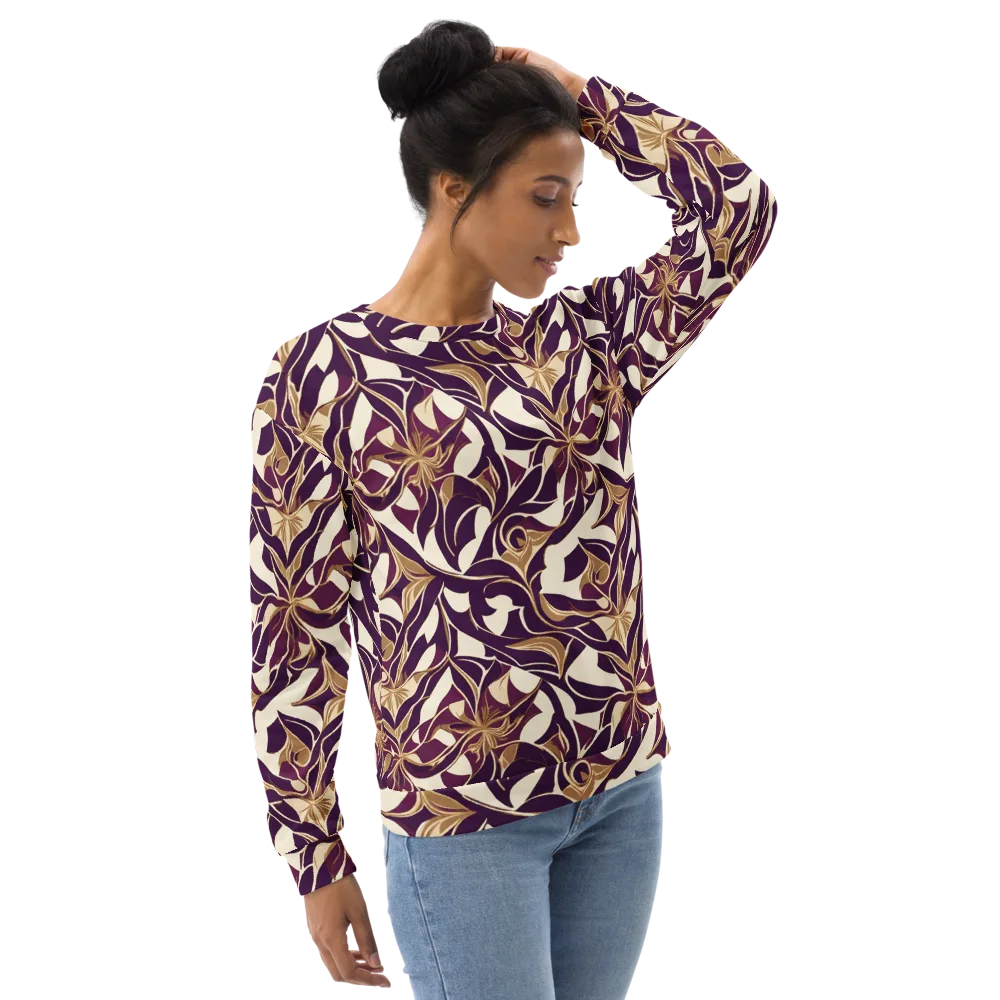 Amethyst Filigree on Sweatshirt — Right Front