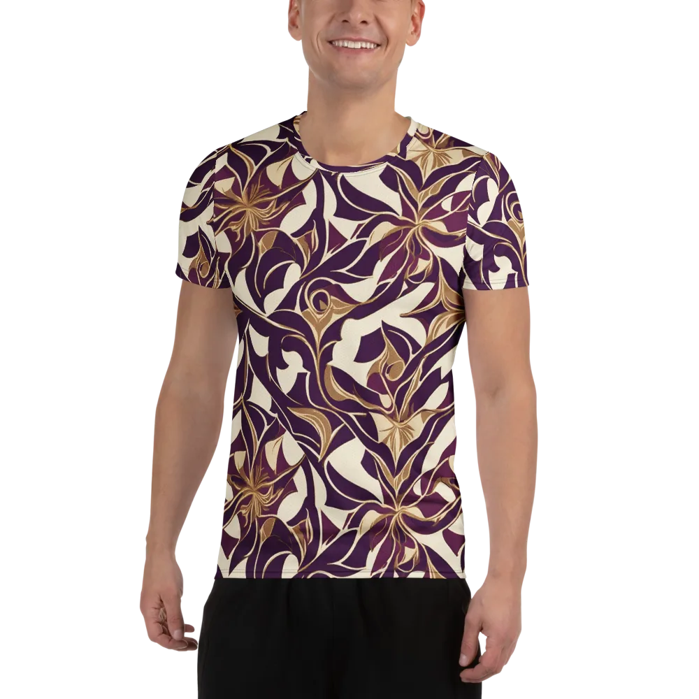 Amethyst Filigree on Men's Athletic T-Shirt — Front